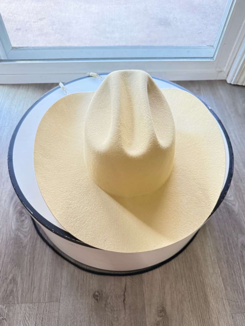 lack of color ryder butter yellow western cowboy wool tall crown hat size XL NEW - Picture 3 of 7
